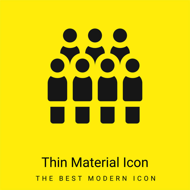 Pubblico minimale brillante icona materiale giallo - Vettoriali, immagini