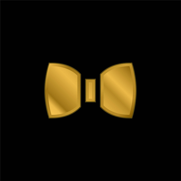 Cravatta ad arco oro placcato icona metallica o logo vettoriale - Vettoriali, immagini
