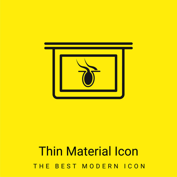Partie du corps X Rayon Vision interne icône minimale de matériau jaune vif - Vecteur, image