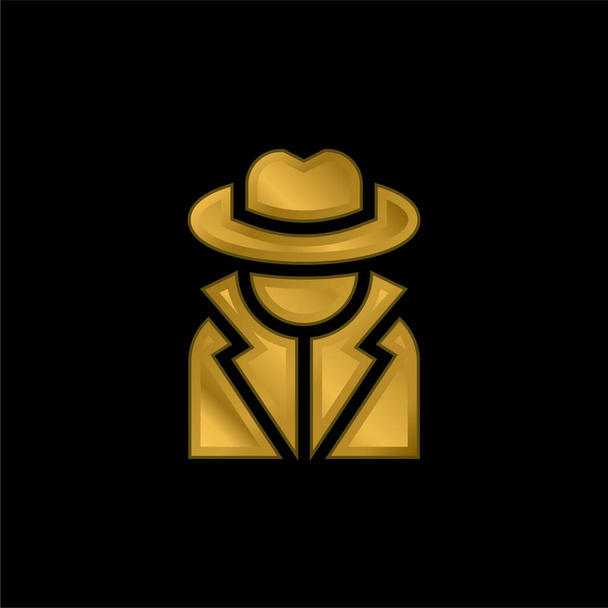 Anonimowe złocone metaliczne ikony lub wektor logo - Wektor, obraz