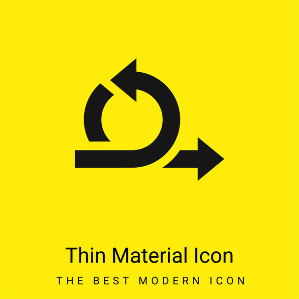 Agilis minimális világos sárga anyag ikon - Vektor, kép