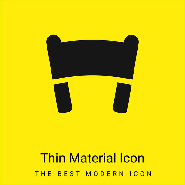 Banner minimális fényes sárga anyag ikon - Vektor, kép