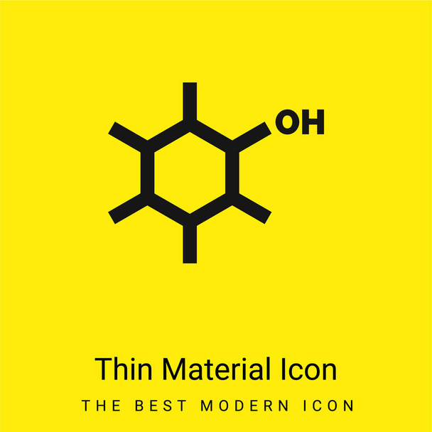 Alcool minimale giallo brillante materiale icona - Vettoriali, immagini