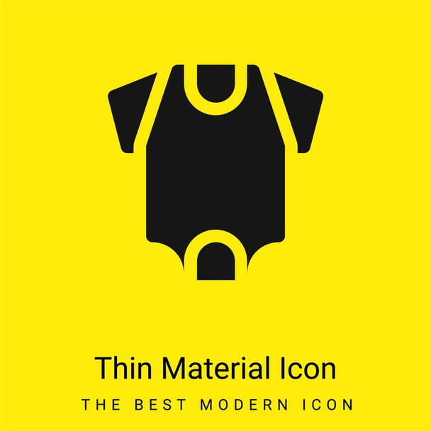 Baby Body minimális fényes sárga anyag ikon - Vektor, kép