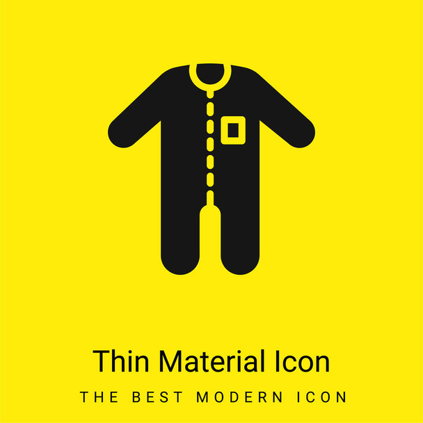 Lichaam minimaal helder geel materiaal icoon - Vector, afbeelding
