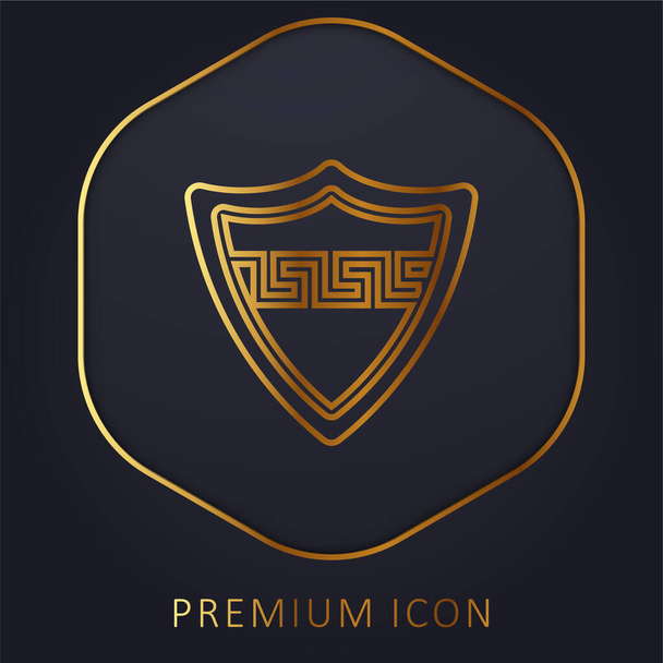 Aspis golden line premium logo or icon - Vector, Image