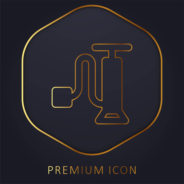 Hava Pompası Altın Hat prim logosu veya simgesi - Vektör, Görsel