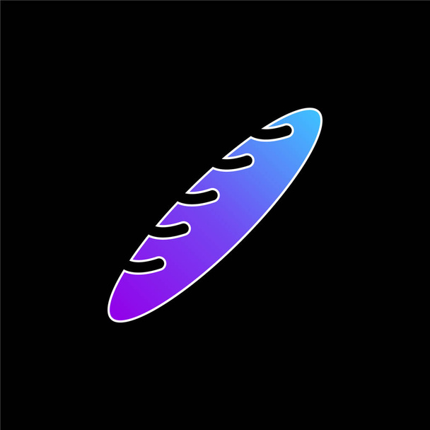 Baguette blu gradiente icona vettoriale - Vettoriali, immagini