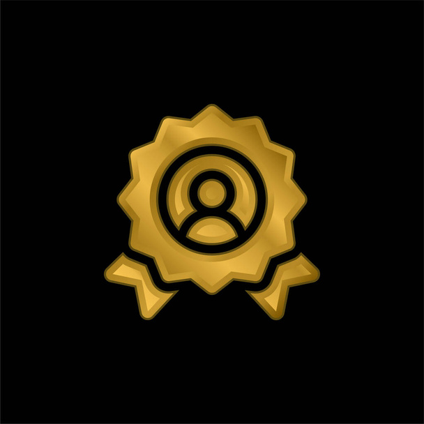 Nagrodzony złoty metaliczny wektor ikony lub logo - Wektor, obraz