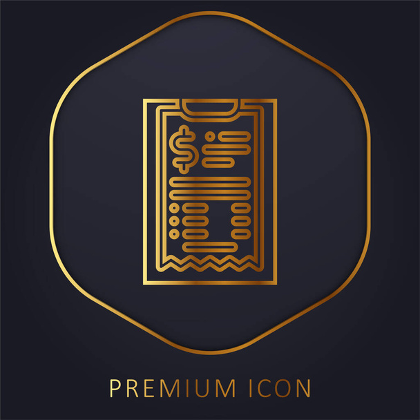 Bill Golden Line premium logosu veya simgesi - Vektör, Görsel