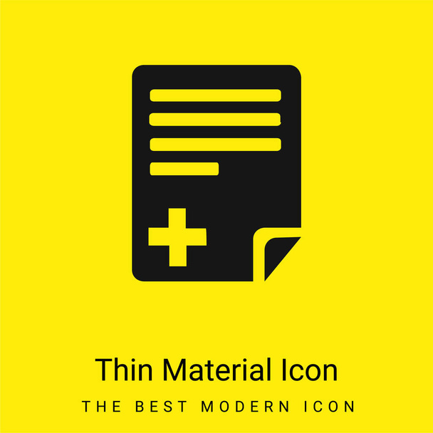 Dodaj plik minimalna jasnożółta ikona materiału - Wektor, obraz