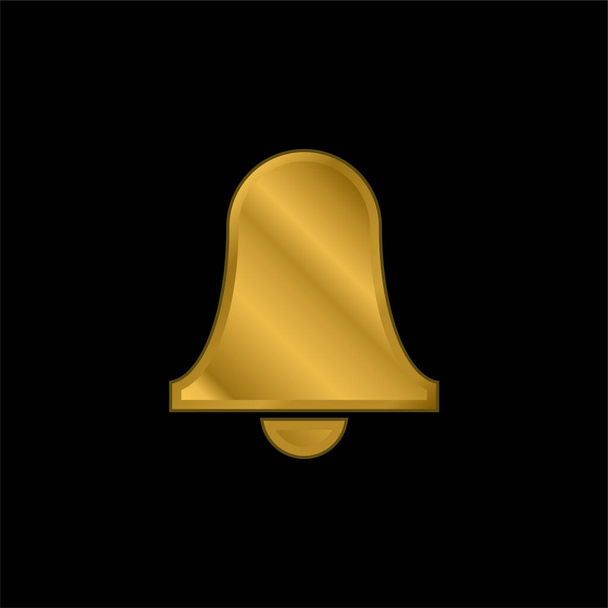 символ тривоги золотий покритий металевою іконою або вектор логотипу - Вектор, зображення