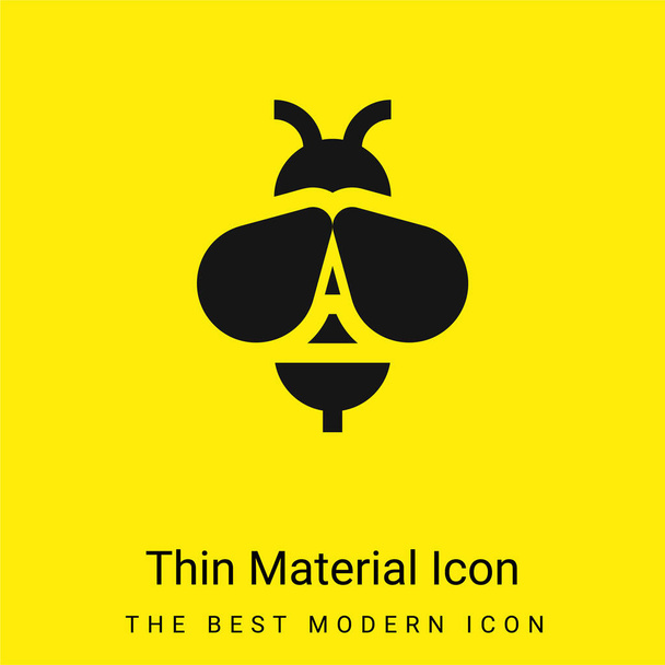 Včelí minimální jasně žlutá ikona materiálu - Vektor, obrázek