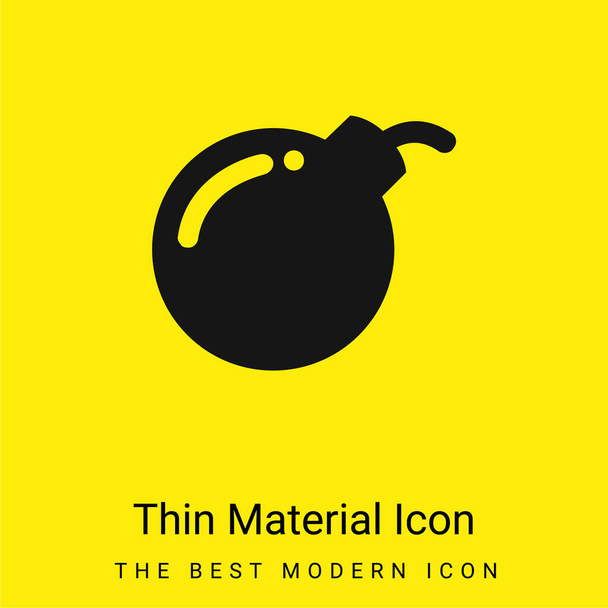 Bomba Antivirus Nebezpečí Symbol minimální jasně žlutý materiál ikona - Vektor, obrázek