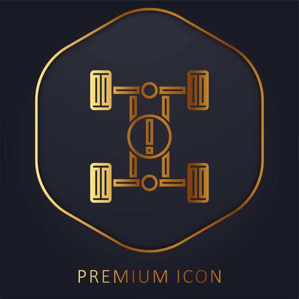 Durchbrechen der goldenen Linie Premium-Logo oder Symbol - Vektor, Bild