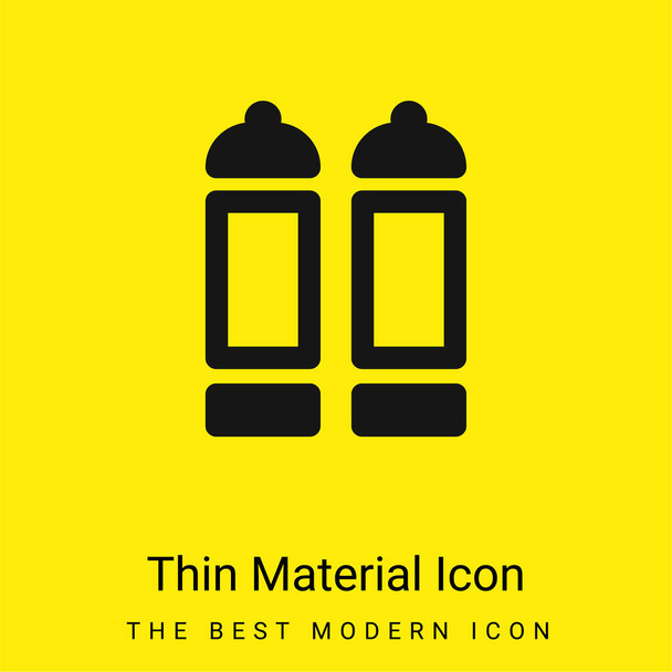 Big Spice Rack minimal bright yellow material icon - Vector, Image