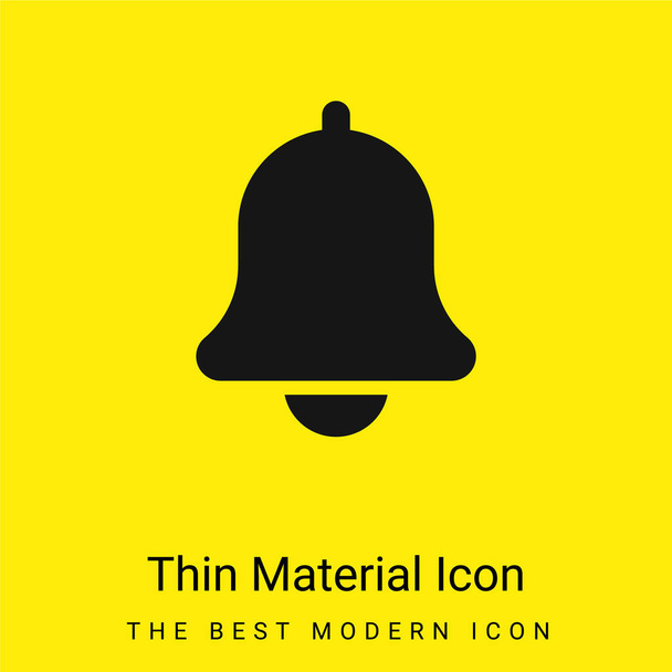 Bell icona minimale materiale giallo brillante - Vettoriali, immagini