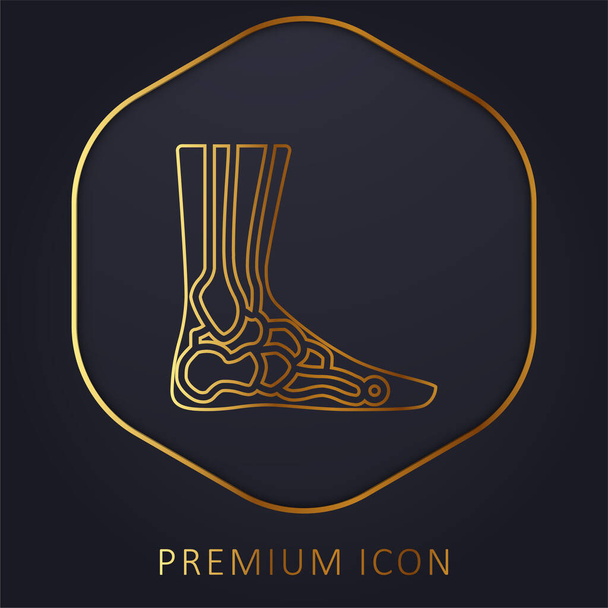 tobillo línea dorada logotipo premium o icono - Vector, imagen