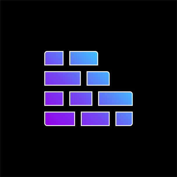 Εικονίδιο διάνυσμα μπλε κλίσης Brickwall - Διάνυσμα, εικόνα