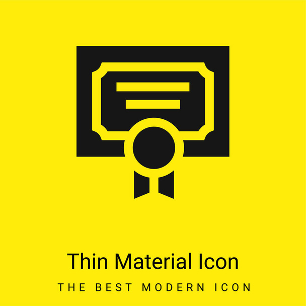 Нагорода мінімальна яскраво-жовта піктограма матеріалу
 - Вектор, зображення