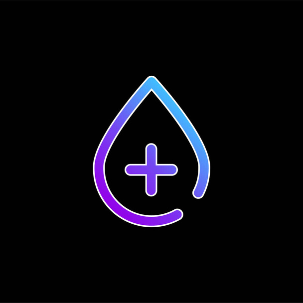 Vektorová ikona Blood Drop blue gradient - Vektor, obrázek