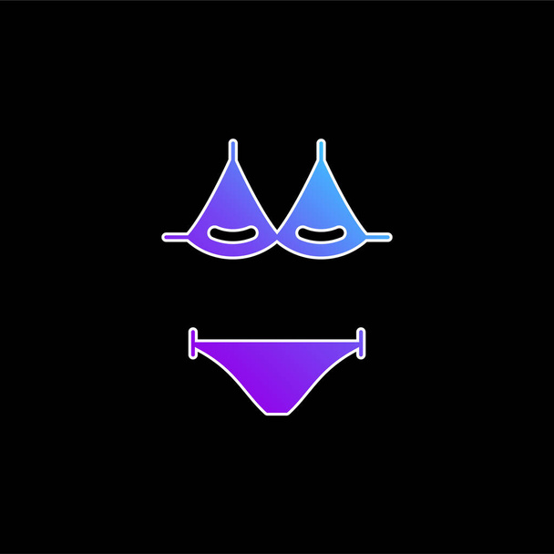 Bikini blauw gradiënt vector pictogram - Vector, afbeelding