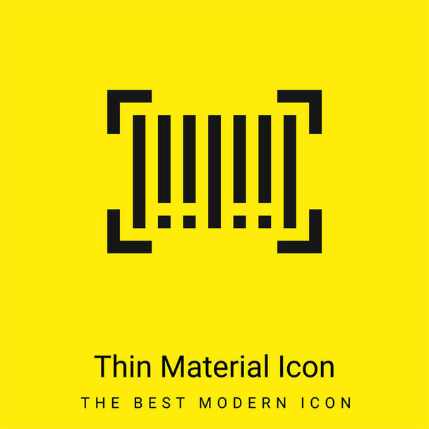 Barcode minimal leuchtend gelbes Material Symbol - Vektor, Bild