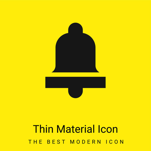Glocke minimal leuchtend gelbes Material Symbol - Vektor, Bild