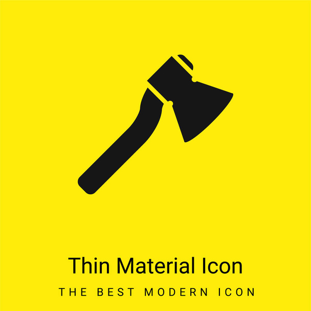 Axe minimale icône de matériau jaune vif - Vecteur, image