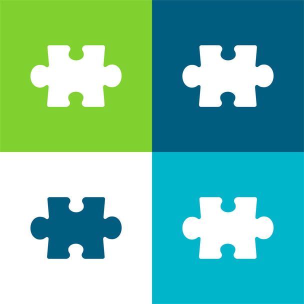 Addon Flat conjunto de iconos mínimos de cuatro colores - Vector, imagen
