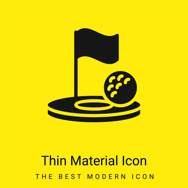 Birdie minimale helder geel materiaal icoon - Vector, afbeelding