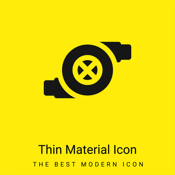 Filtro de ar ícone material amarelo brilhante mínimo - Vetor, Imagem