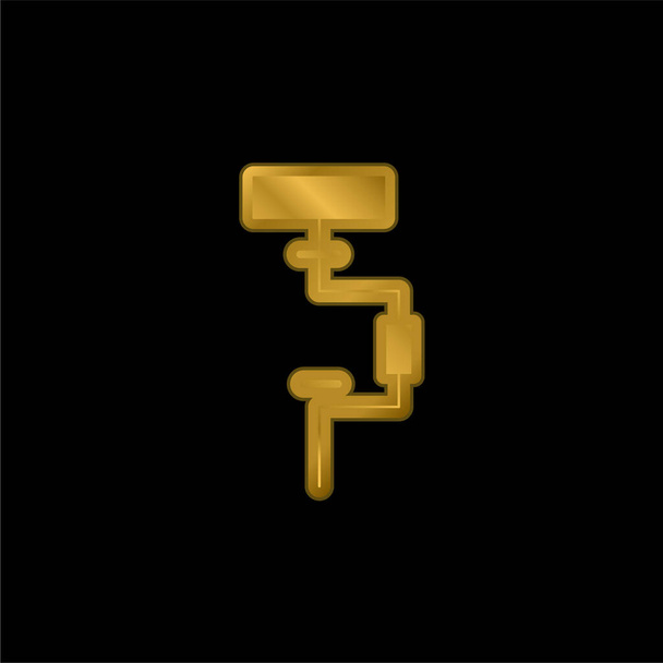 Брейс золотий металевий значок або вектор логотипу
 - Вектор, зображення
