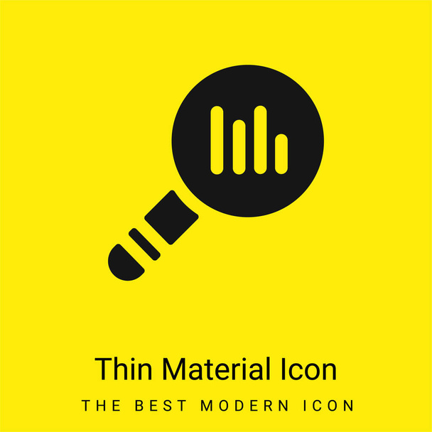 Análisis mínimo icono de material amarillo brillante - Vector, Imagen