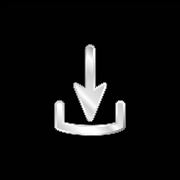 Flecha plateado icono metálico - Vector, imagen