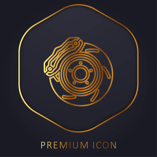 Bremse goldene Linie Premium-Logo oder Symbol - Vektor, Bild