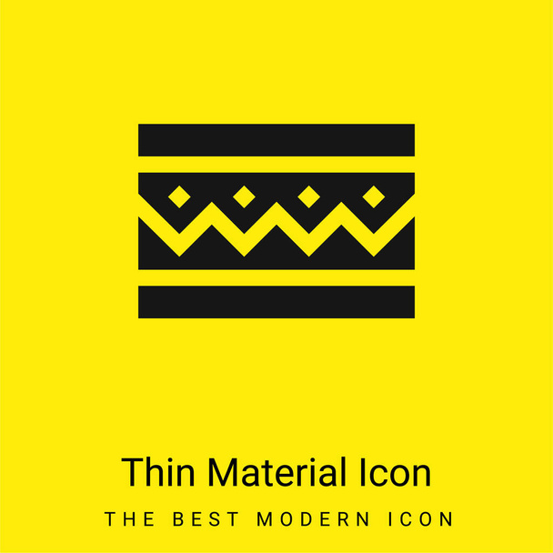 Pulseira mínima amarelo brilhante ícone material - Vetor, Imagem
