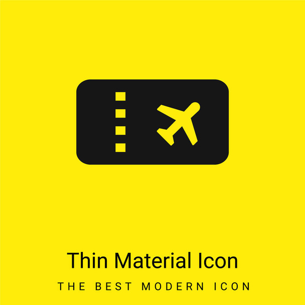 Иконка самолета из ярко-желтого материала - Вектор,изображение