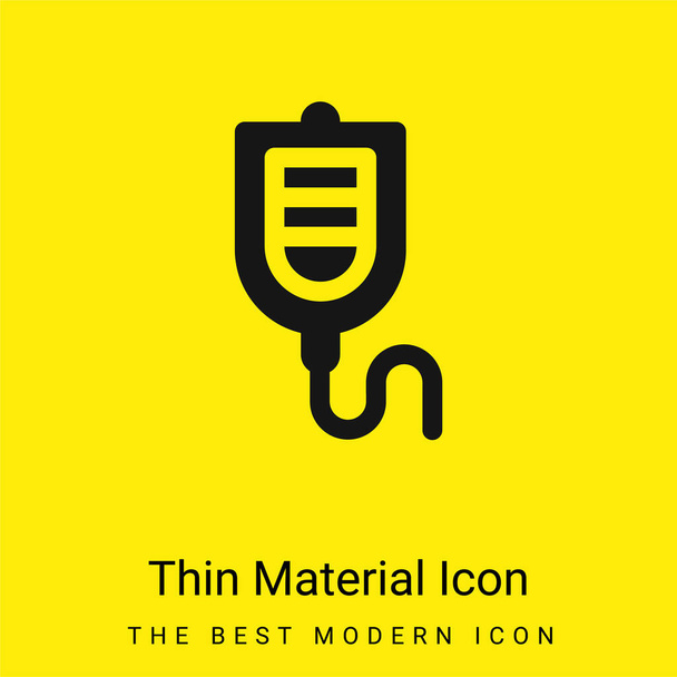 Krevní transfúze minimální jasně žlutý materiál ikona - Vektor, obrázek