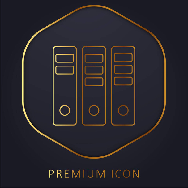 Архіви логотипу або піктограми преміум-класу золотої лінії
 - Вектор, зображення