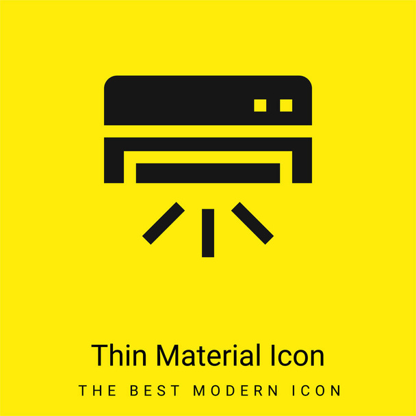 Aria condizionata minimale brillante icona materiale giallo - Vettoriali, immagini