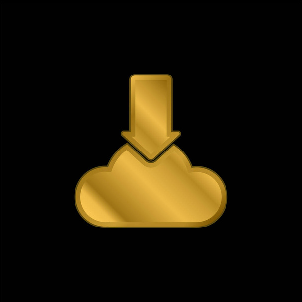 Freccia oro placcato icona metallica o logo vettoriale - Vettoriali, immagini