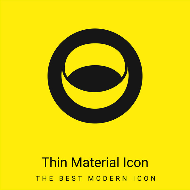 Ashley Madison Social Logo minimaal helder geel materiaal icoon - Vector, afbeelding