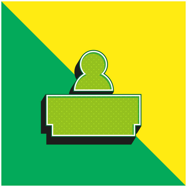 Boss Green and yellow modern 3d vector icon logo - Vector, Image