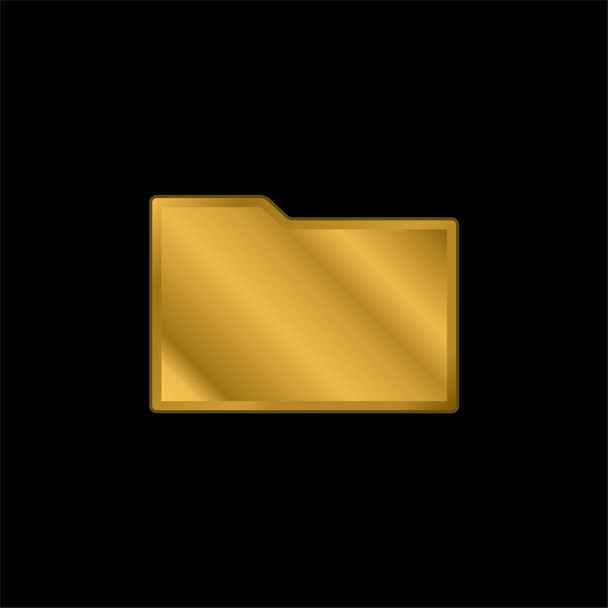 Black Folder gold plated metalic icon or logo vector - Vektor, obrázek