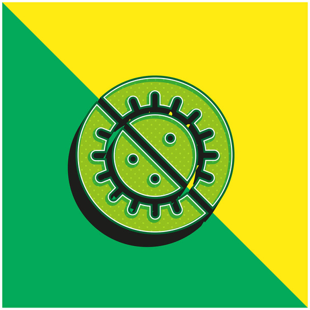 Антибіотик Зелений і жовтий сучасний 3d векторний логотип
 - Вектор, зображення