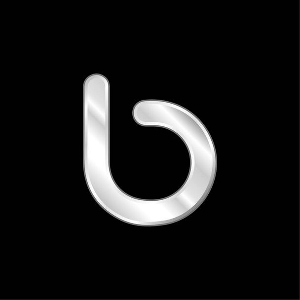 Bebo Social Logotype silver plated metallic icon - Vector, Imagen