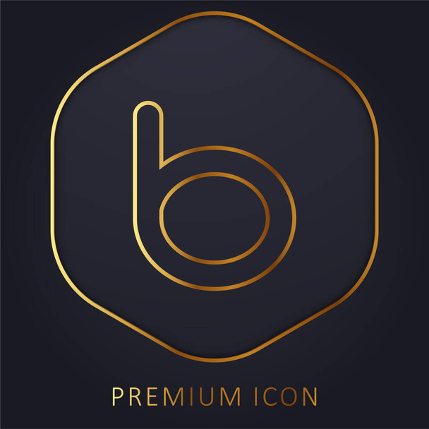 Bing Big Logo golden line premium logo or icon - Διάνυσμα, εικόνα