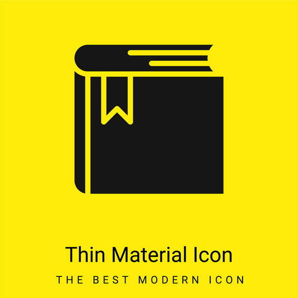 Könyv minimális fényes sárga anyag ikon - Vektor, kép