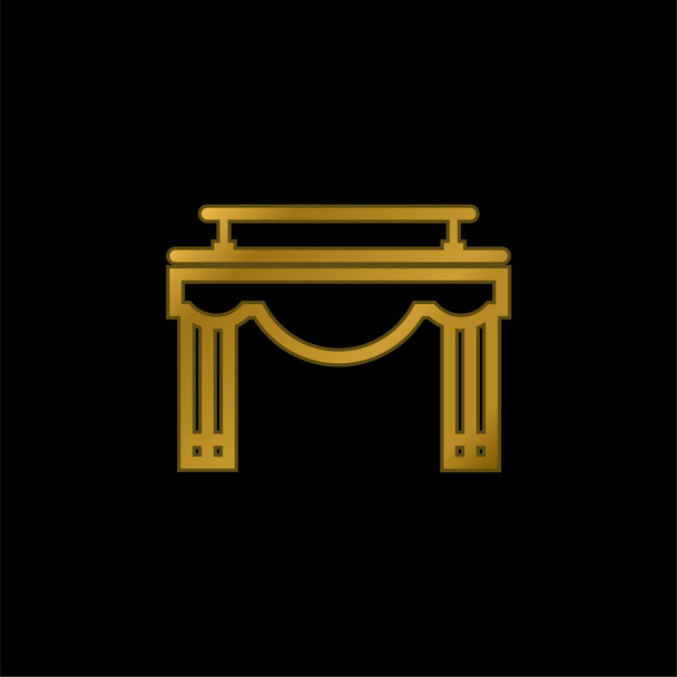 Big Bambalina gold plated metalic icon or logo vector - Vector, Image